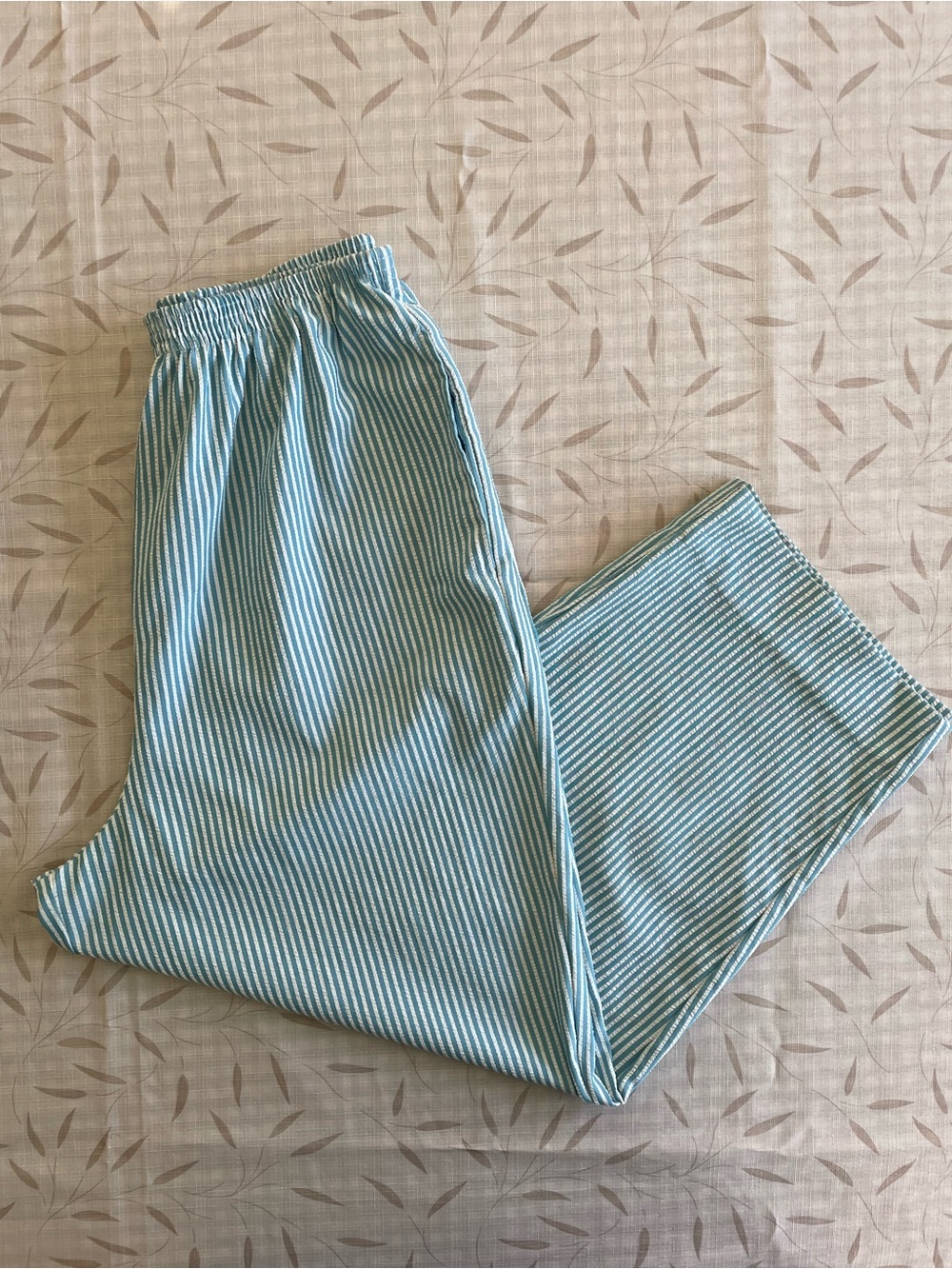 Vintage Blue and White Striped Barrel Leg Pants